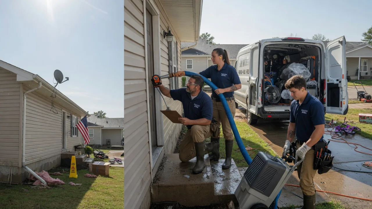 Ceiling Water Damage Restoration in Columbus, KS near me